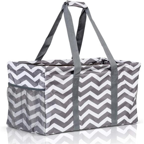 Extra Large Utility Tote Bag - Oversized Collapsible Reusable Wire Frame - Picture 3 of 7